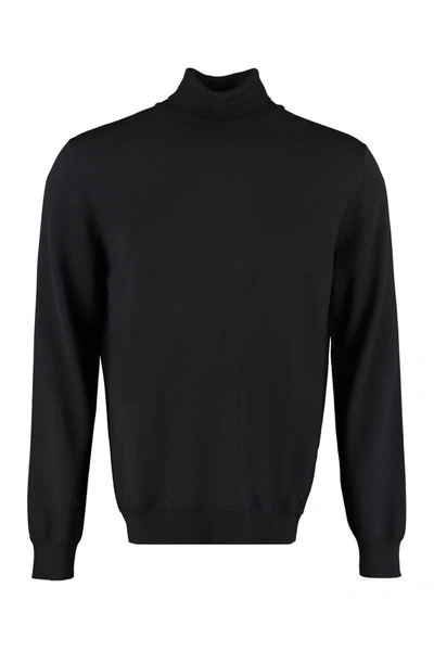 The (alphabet) The (knit) - Wool Turtleneck Sweater In Black