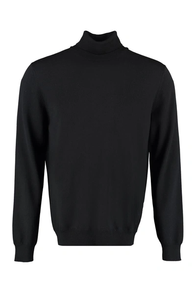 The (alphabet) The (knit) - Wool Turtleneck Jumper In Black