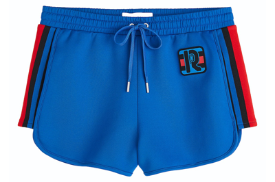 Pre-owned Rabanne H&m Appliqued Track Shorts (mens) Blue
