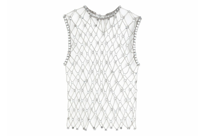 Pre-owned Rabanne H&m Embellished Chain Mail Top (mens) Silver