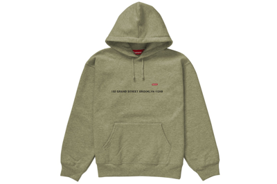 Pre-owned Supreme Small Box Hooded Sweatshirt (brooklyn Shop) Light Olive