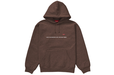 Pre-owned Supreme Small Box Hooded Sweatshirt (chicago Shop) Dark Brown