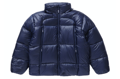 Pre-owned Supreme Featherweight Down Puffer Jacket Navy