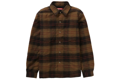 Pre-owned Supreme Lined Flannel Snap Shirt Black