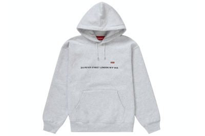 Pre-owned Supreme Small Box Hooded Sweatshirt (london Shop) Ash Grey