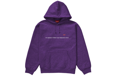 Pre-owned Supreme San Francisco Shop Small Box Hooded Sweatshirt Dark Purple
