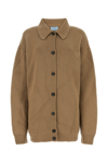 Prada Cardigan In Cashmere Biscotto  Donna