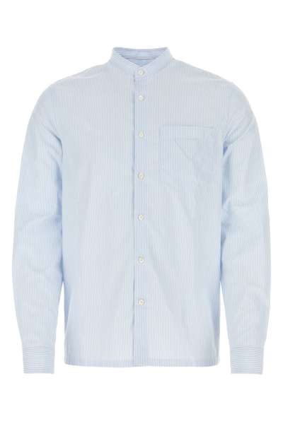 Prada Camicia-40 Nd  Male In Blue