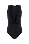 Prada Deep V-neck Swimsuit