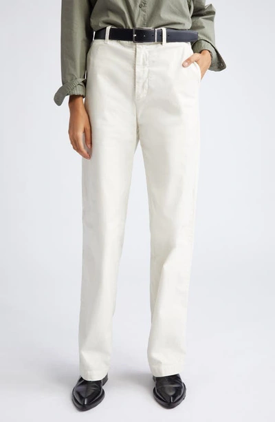 Nili Lotan Women's Eliot Wide-leg Chino Trousers In Stone