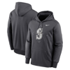NIKE NIKE ANTHRACITE SEATTLE MARINERS BRACKET ICON PERFORMANCE PULLOVER HOODIE