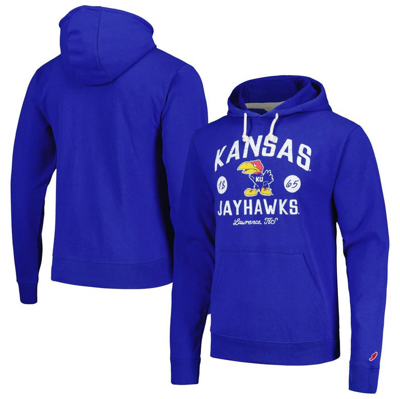 League Collegiate Wear Royal Kansas Jayhawks Bendy Arch Essential Pullover Hoodie