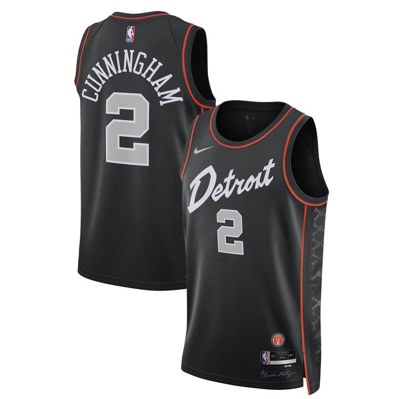Nike Unisex  Cade Cunningham Black Detroit Pistons 2023/24 Swingman Jersey