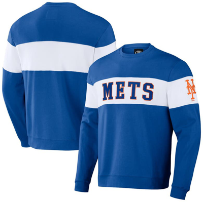 Darius Rucker Collection By Fanatics Royal New York Mets Stripe Pullover Sweatshirt
