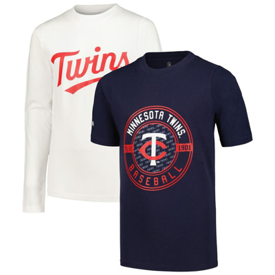 Stitches Kids' Youth  Navy/white Minnesota Twins T-shirt Combo Set