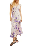 FREE PEOPLE FREE PEOPLE WARM HEARTS LACE & SATIN MAXI DRESS