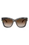 Michael Kors Empire 55mm Gradient Cat Eye Sunglasses In Brown Grad