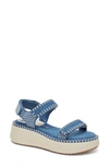 Dolce Vita Debra Platform Sandal In Blue Knit
