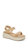 Dolce Vita Debra Platform Sandal In Light Natural Woven