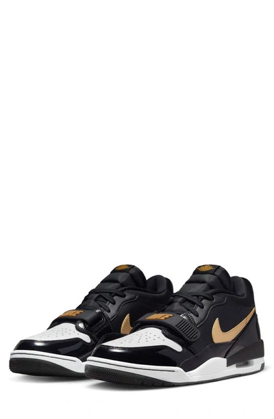 Nike Men's Air Jordan Legacy 312 Low Off-court Shoes In Black/metallic Gold/white