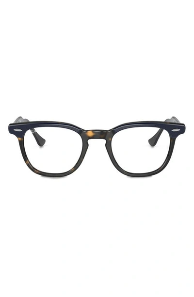 Ray Ban Hawkeye 50mm Square Optical Glasses In Blue