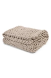 Bearaby Organic Cotton Weighted Knit Blanket In Driftwood