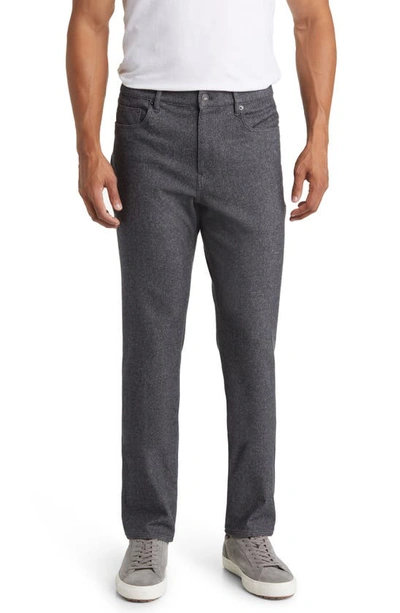 Faherty Knit Flannel Slim Fit Pants In Mountain Charcoal