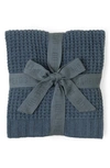 Barefoot Dreams Waffle Knit Baby Blanket In Smokey Blue