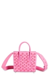 Christian Louboutin Mini Paloma Studded Calfskin Satchel In P895 Glam/ Glam