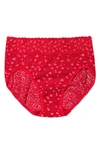 Hanky Panky Cross Dyed Leopard French Brief Berry Sangria In Berry Sang