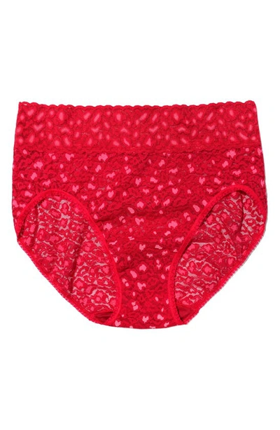 Hanky Panky X-dye French Lace Briefs In Berry Sang