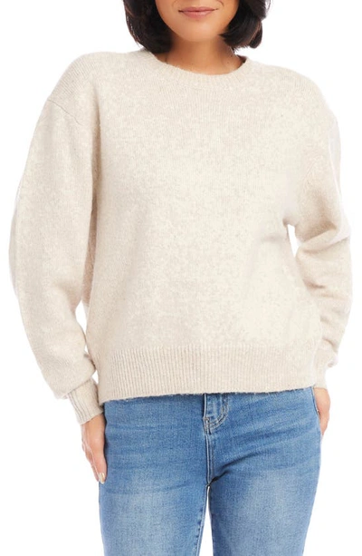 Karen Kane Crewneck Sweater In Oatmeal