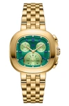 Jbw Coast Lab-created Diamond Bracelet Watch, 23mm In 18k Gold/ Green