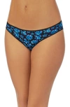 On Gossamer Triple Mesh Print Thong In Galaxy Floral