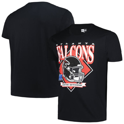 New Era Black Atlanta Falcons Big & Tall Helmet T-shirt