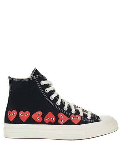Comme Des Garçons Play High Sneakers In Black