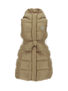 Monnalisa Technical Fabric Padded Gilet In Dove Grey
