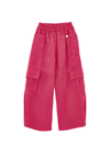 Monnalisa Fluid Gabardine Trousers In Lilac
