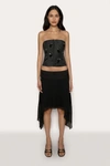 Danielle Guizio Ny Embellished Satin Corset In Black