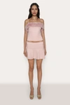 DANIELLE GUIZIO NY RUCHED HEART SCALLOP SKIRT