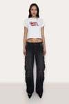 Danielle Guizio Ny Shrunken Tee Ny In White
