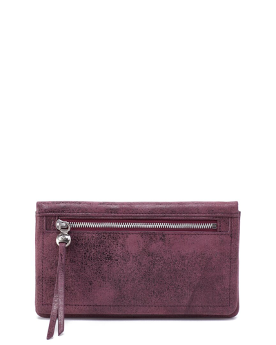 Hobo Lumen Continental Leather Wallet In Purple