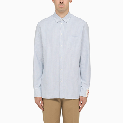 GOLDEN GOOSE GOLDEN GOOSE DELUXE BRAND WHITE AND BLUE STRIPED SHIRT