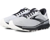 BROOKS MEN'S ADRENALINE GTS 22 RUNNING SHOES WIDE WIDTH IN WHITE/GREY/BLACK