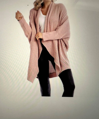 Mudpie Bonnie Draped Cardigan In Pink