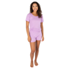 Leveret Womens Two Piece Short Cotton Pajamas In Purple