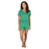 Leveret Womens Short Pajamas In Green