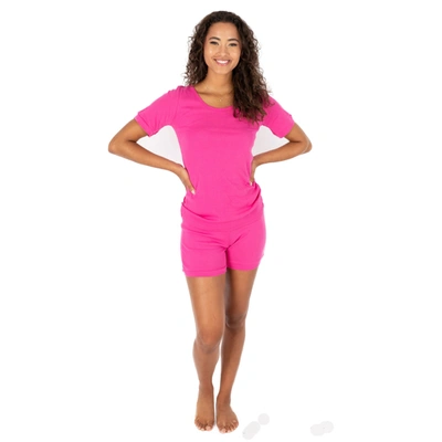 Leveret Womens Two Piece Short Cotton Pajamas In Pink