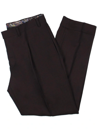 Tallia Vanden Mens Wool Cuffed Suit Pants In Black