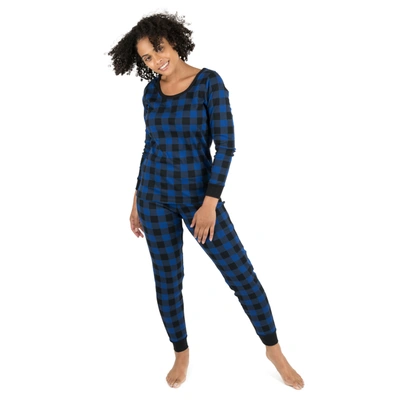 Leveret Christmas Womens Two Piece Cotton Pajamas Plaid In Multi